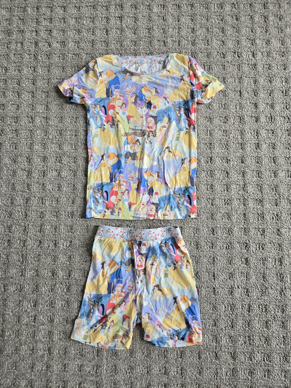 Disney Belle Princess Print Short Pajama Set